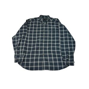 Eddie Bauer XXL Mens Button Up Long Sleeve Plaid Flannel Shirt Casual